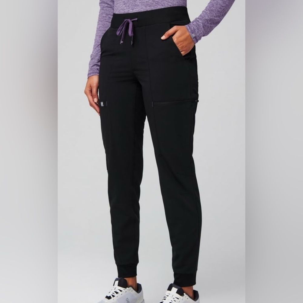 Fabletics Black Drawstring Utility Joggers